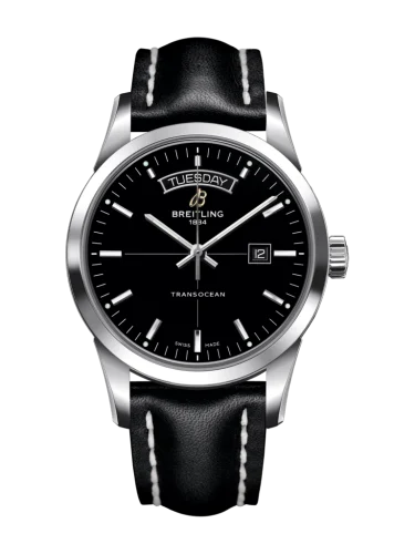 Breitling - A4531012/BB69/438X/A20D.1 Transocean Day & Date Stainless Steel / Black / Calf / Folding