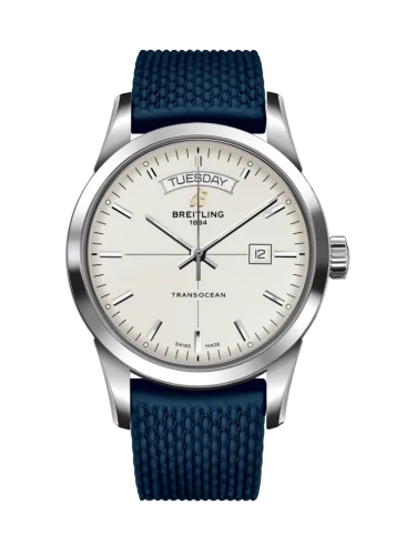Breitling - A4531012/G751/280S/A20S.1 Transocean Day & Date Stainless Steel / Silver / Rubber / Pin