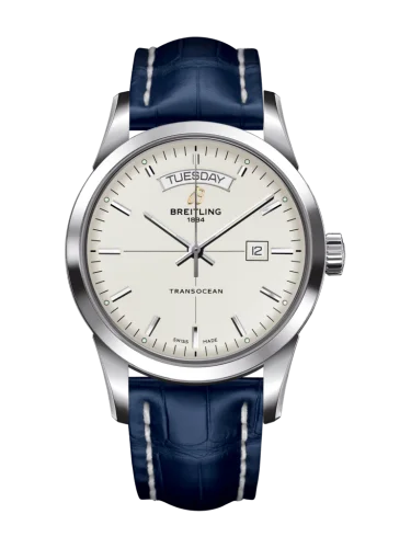 Breitling - A4531012/G751/732P/A20D.1 Transocean Day & Date Stainless Steel / Silver / Croco / Folding