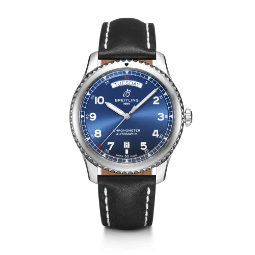Breitling - A45330101C1X1 Navitimer 8 Automatic Day & Date 41 Stainless Steel / Blue / Black Calf / Pin