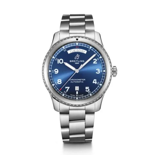 Breitling - A45330101C1A1 Navitimer 8 Automatic Day & Date 41 Stainless Steel / Blue / Bracelet