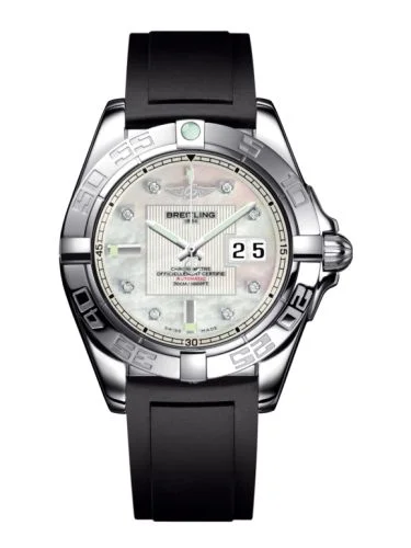 Breitling - A49350L2.A702.132S Galactic 41 Stainless Steel / Pearl Diamond / Rubber
