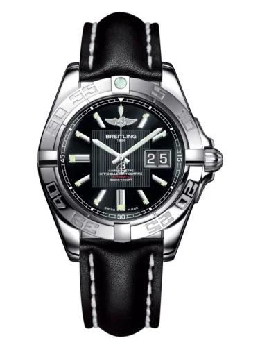 Breitling - A49350L2.BA07.428X Galactic 41 Stainless Steel / Trophy Black / Calf
