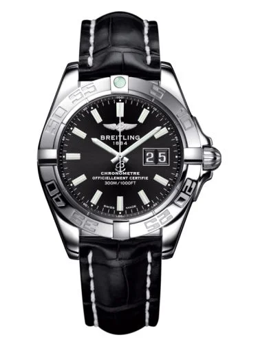 Breitling - A49350L2.BE58.728P Galactic 41 Stainless Steel / Onyx Black / Croco