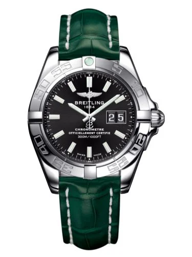 Breitling - A49350L2.BE58.771P Galactic 41 Stainless Steel / Onyx Black / Croco
