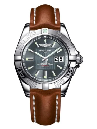 Breitling - A49350L2.F549.425X Galactic 41 Stainless Steel / Tomcat Gray / Calf