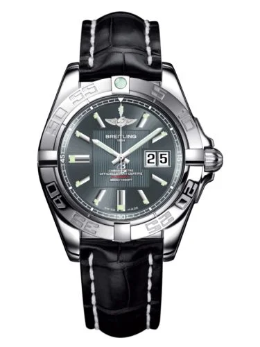 Breitling - A49350L2.F549.728P Galactic 41 Stainless Steel / Tomcat Gray / Croco