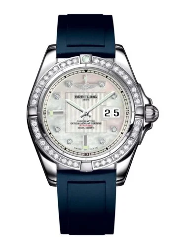 Breitling - A49350LA.A702.138S Galactic 41 Stainless Steel / Diamond / Pearl Diamond / Rubber