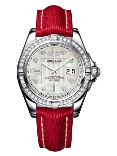 Breitling - A49350LA.A702.219X Galactic 41 Stainless Steel / Diamond / Pearl Diamond / Sahara