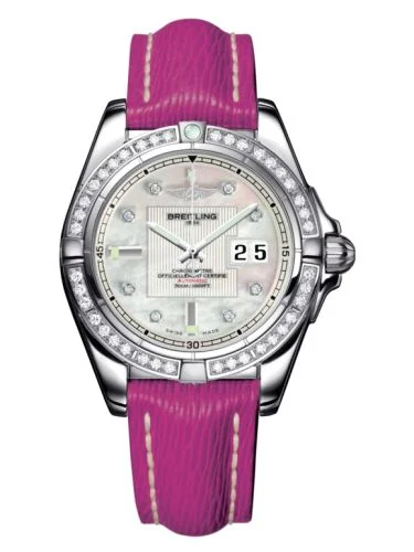 Breitling - A49350LA.A702.243X Galactic 41 Stainless Steel / Diamond / Pearl Diamond / Sahara