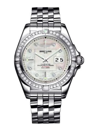 Breitling - A49350LA.A702.366A Galactic 41 Stainless Steel / Diamond / Pearl Diamond / Bracelet