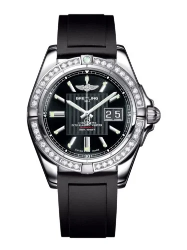 Breitling - A49350LA.BA07.132S Galactic 41 Stainless Steel / Diamond / Trophy Black / Rubber