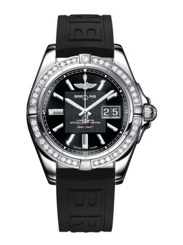 Breitling - A49350LA.BA07.150S Galactic 41 Stainless Steel / Diamond / Trophy Black / Rubber