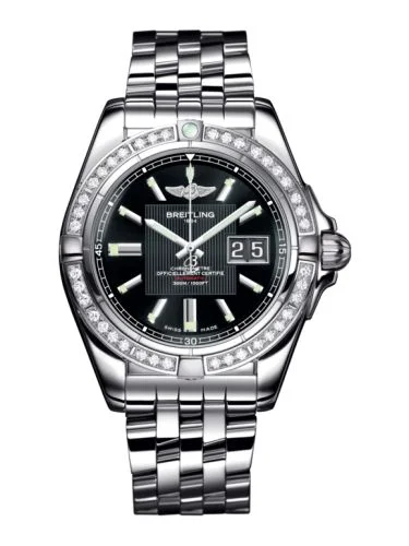 Breitling - A49350LA.BA07.366A Galactic 41 Stainless Steel / Diamond / Trophy Black / Bracelet