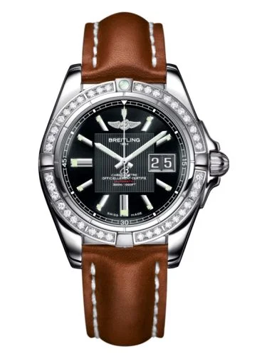 Breitling - A49350LA.BA07.425X Galactic 41 Stainless Steel / Diamond / Trophy Black / Calf