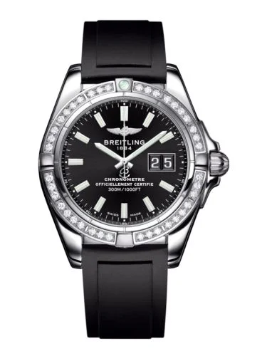 Breitling - A49350LA.BE58.132S Galactic 41 Stainless Steel / Diamond / Onyx Black / Rubber