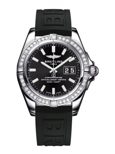 Breitling - A49350LA.BE58.150S Galactic 41 Stainless Steel / Diamond / Onyx Black / Rubber