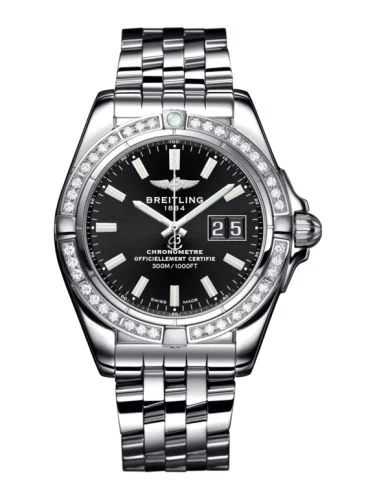 Breitling - A49350LA.BE58.366A Galactic 41 Stainless Steel / Diamond / Onyx Black / Bracelet