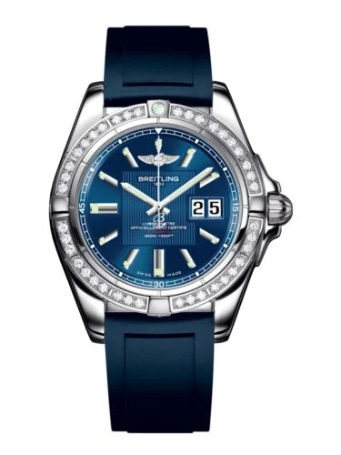 Breitling - A49350LA.C806.138S Galactic 41 Stainless Steel / Diamond / Metallica Blue / Rubber