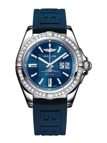 Breitling - A49350LA.C806.148S Galactic 41 Stainless Steel / Diamond / Metallica Blue / Rubber