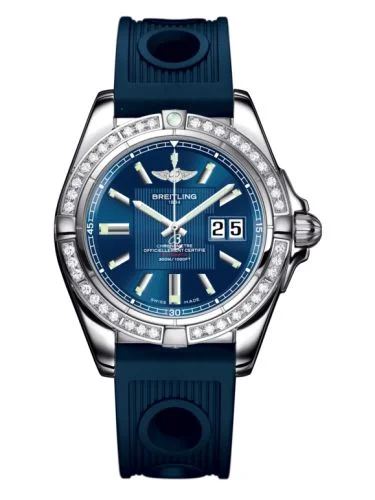 Breitling - A49350LA.C806.203S Galactic 41 Stainless Steel / Diamond / Metallica Blue / Rubber