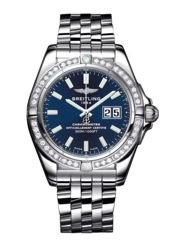 Breitling - A49350LA.C929.366A Galactic 41 Stainless Steel / Diamond / Horizon Blue / Bracelet