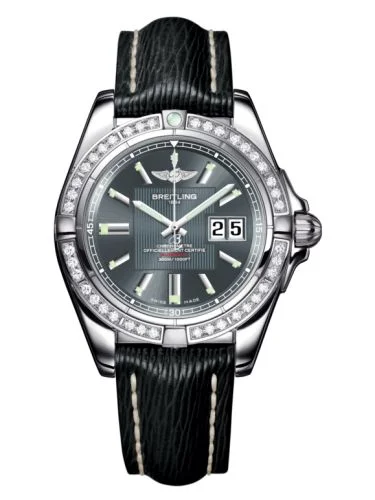 Breitling - A49350LA.F549.218X Galactic 41 Stainless Steel / Diamond / Tomcat Gray / Sahara