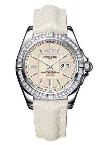 Breitling - A49350LA.G699.237X Galactic 41 Stainless Steel / Diamond / Sierra Silver / Sahara