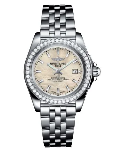 Breitling - A7133053/A800/241X/A14BA.1 Galactic 32 Sleek Edition Stainless Steel / Diamond / Pearl / Sahara