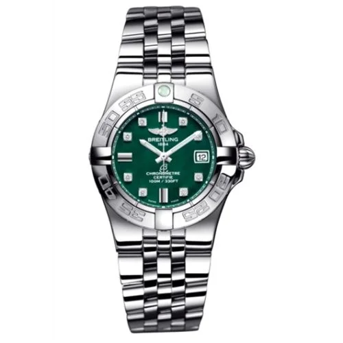 Breitling - A71340L2.L516.368A Galactic 30 Green / Diamond / Bracelet