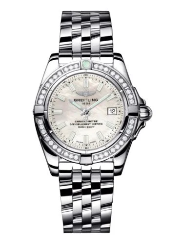Breitling - A71356LA.A787.116X Galactic 32 Stainless Steel / Diamond / Pearl / Calf