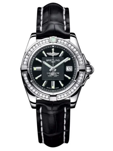 Breitling - A71356LA.BA10.408X Galactic 32 Stainless Steel / Diamond / Trophy Black / Calf