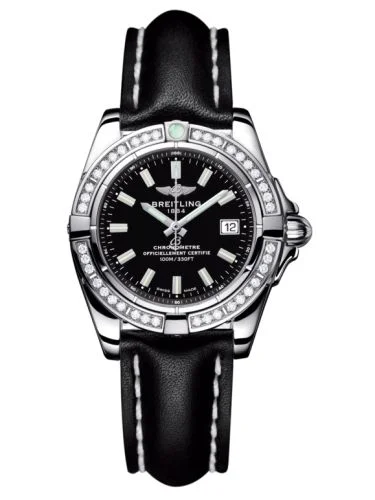Breitling - A71356LA.BE76.778P Galactic 32 Stainless Steel / Diamond / Onyx Black / Croco
