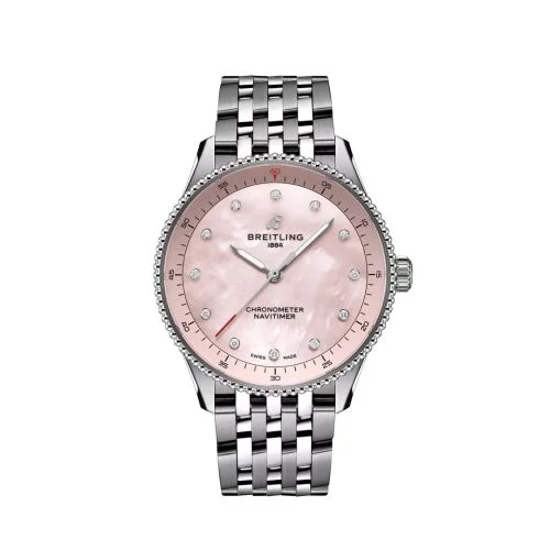 Breitling - A77320D91K1A1 Navitimer Quartz 32 Stainless Steel / Pink MOP / Bracelet
