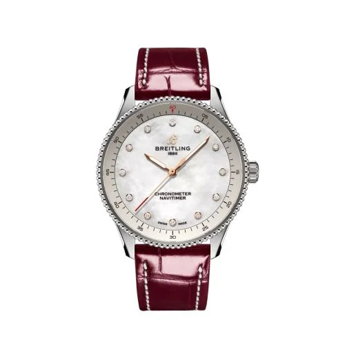 Breitling - A77320E61A2P2 Navitimer Quartz 32 Stainless Steel / MOP / Alligator