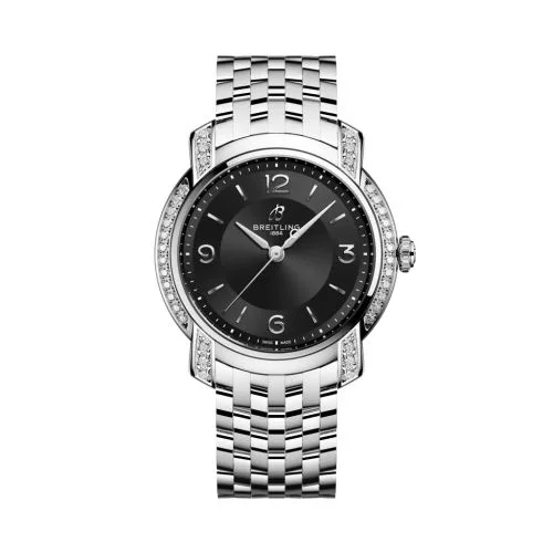 Breitling - A77330671B1A1 Lady Premier 32 SuperQuartz Stainless Steel - Diamond / Midnight Black / Bracelet