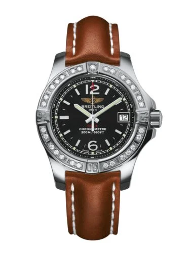 Breitling Colt Lady Diamond / Volcano Black / Calf / Pin