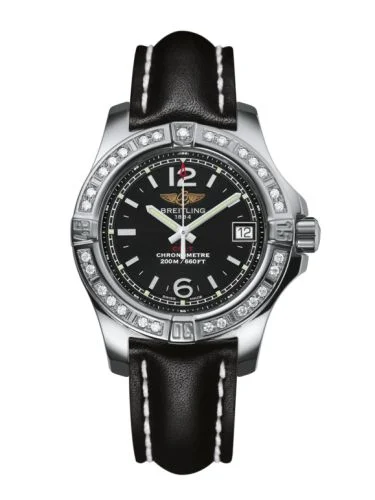 Breitling Colt Lady Diamond / Volcano Black / Calf / Pin