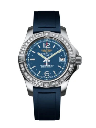 Breitling - A7738853/C908/141S Colt Lady Diamond / Mariner Blue / Rubber / Pin