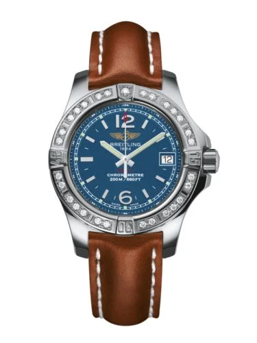 Breitling - A7738853/C908/406X/A14BA.1 Colt Lady Diamond / Mariner Blue / Calf / Pin