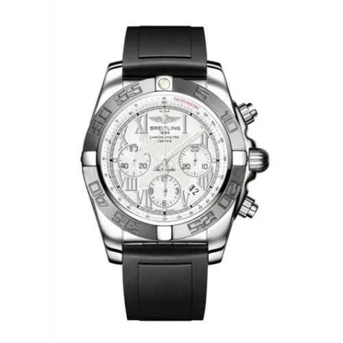Breitling - AB011011/A690/131S Chronomat 44 Stainless Steel / White - Roman / Rubber