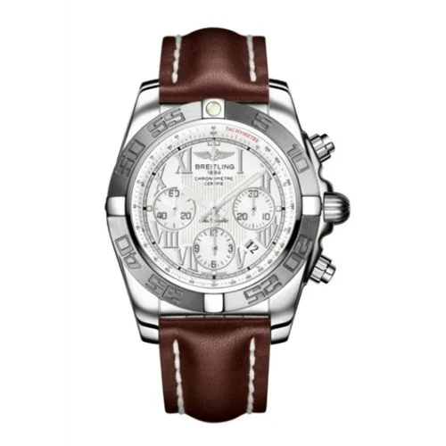 Breitling - AB011011/A690/437X Chronomat 44 Stainless Steel / White - Roman / Calf