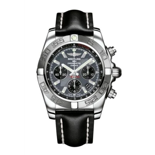 Breitling - AB011011/F546/435X Chronomat 44 Stainless Steel / Grey / Calf