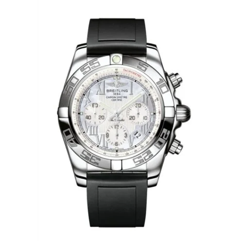 Breitling - AB011012.A691.131S Chronomat 44 Stainless Steel / Pearl Roman / Rubber