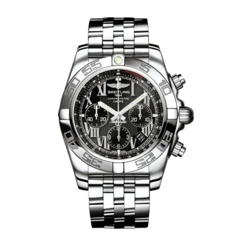 Breitling - AB011012.B956.375A Chronomat 44 Stainless Steel / Onyx Black Roman / Bracelet
