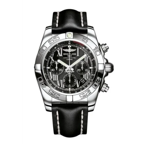Breitling - AB011012.B956.435X Chronomat 44 Stainless Steel / Onyx Black Roman / Calf