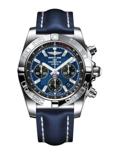 Breitling - AB011012.C789.105X Chronomat 44 Stainless Steel / Blackeye Blue / Calf