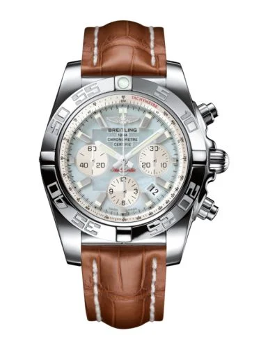 Breitling - AB011012.G685.737P Chronomat 44 Stainless Steel / Gray Pearl / Croco