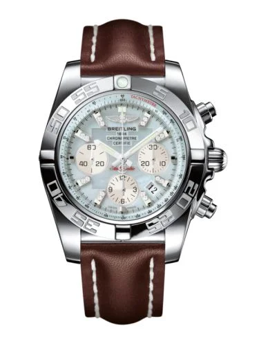 Breitling - AB011012.G686.437X Chronomat 44 Stainless Steel / Gray Pearl Diamond / Calf