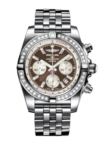 Breitling - AB011053.F546.743P Chronomat 44 Stainless Steel / Diamond / Blackeye Gray / Croco